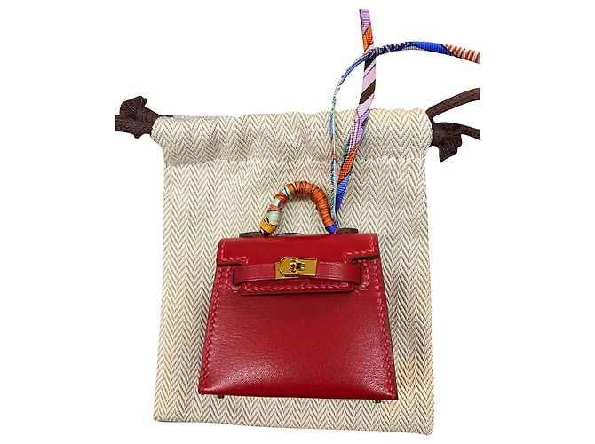 Hermès Charm Hermes Kelly twill Rosso