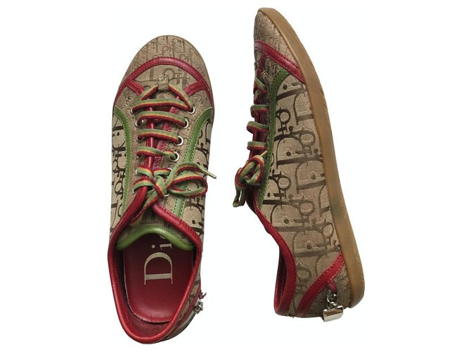 Dior Trotter Rasta Trainers Multiple colors Leather Cloth Rubber  ref.242420