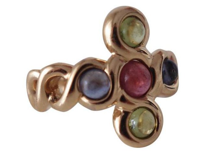 baroque chanel ring Multiple colors Yellow gold  ref.242452