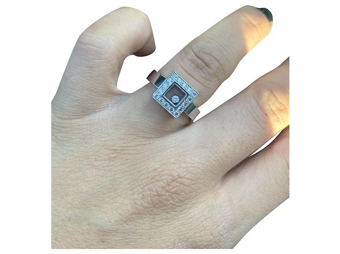 Chopard Ring aus Weißgold Größe 56 Silber 