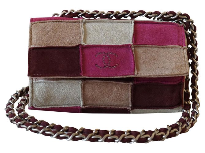 Chanel Handbags Multiple colors Suede ref.242482 - Joli Closet