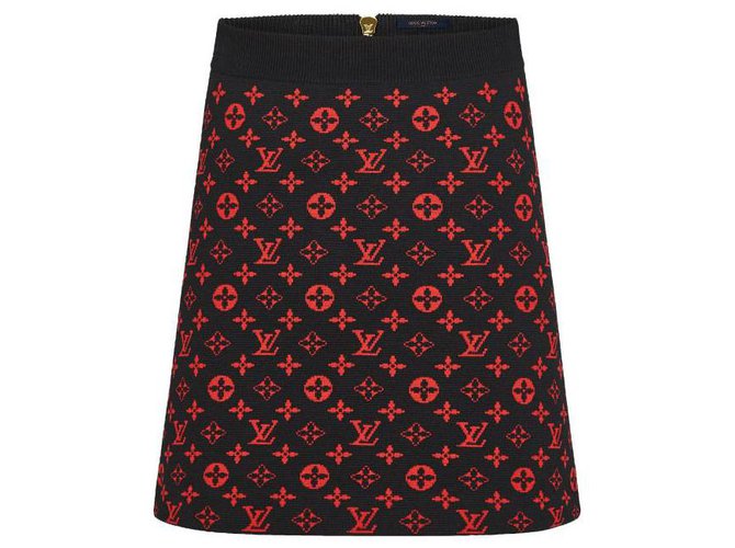 Louis Vuitton LV Skirt new Black Wool  ref.242486