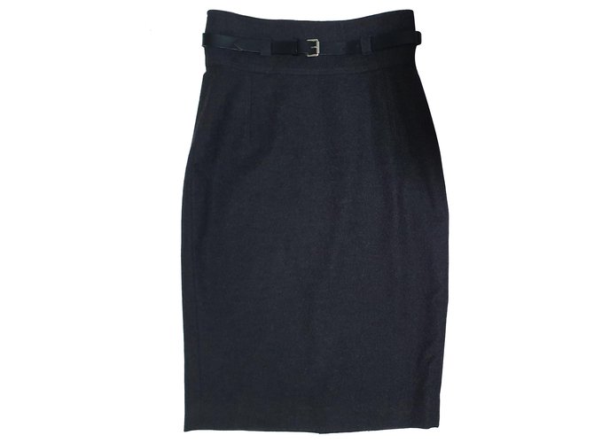 Burberry Skirts Grey Wool  ref.242493