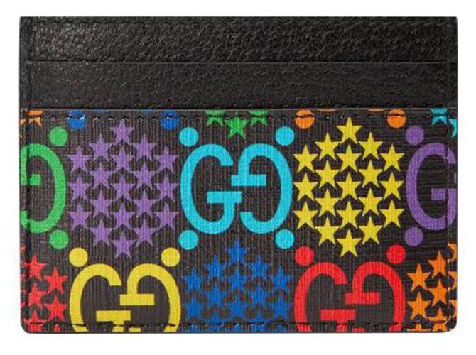 Porte-cartes psychédélique Gucci Multicolore  ref.242494