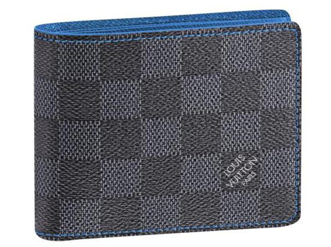 Louis Vuitton LV Slender Wallet neu Blau Leder  ref.604162