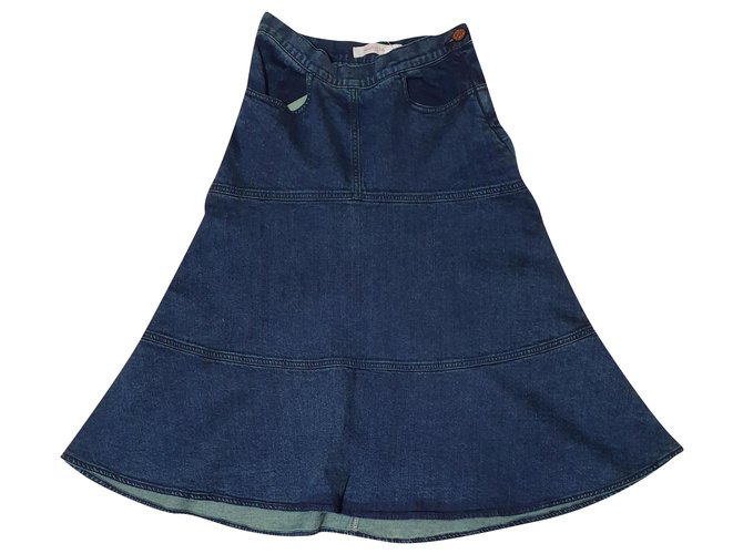 See by Chloé Skirts Blue Cotton Elastane  ref.242500
