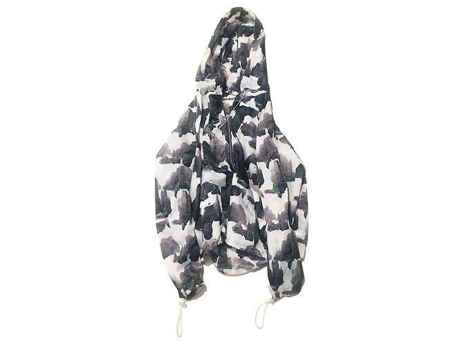 Off White Off-White 2013 Kapuzenparka Schwarz Weiß Grau