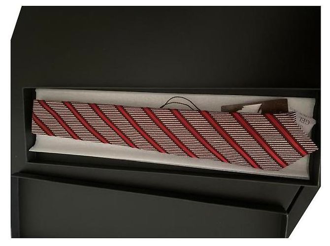 Marmont Gucci red silk regimental tie