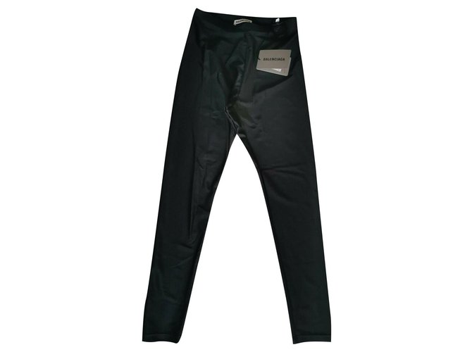 Legging Balenciaga Spandex Polyamide Noir  ref.242797