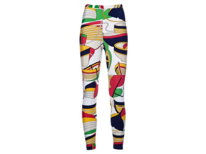 Leggings Hermès Vintage "THALASSA" Multicolore Lycra  ref.242804