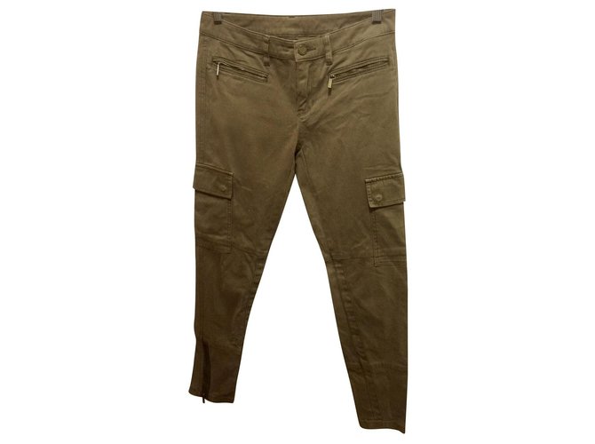 Michael Kors Cargo pants slim Khaki Cotton Elastane Denim  ref.242806