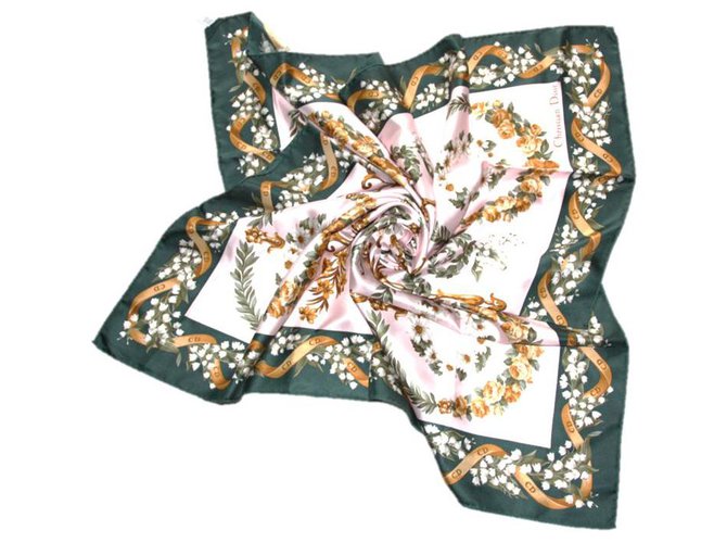 Pañuelo de seda Muguet de Christian Dior Multicolor  ref.242839