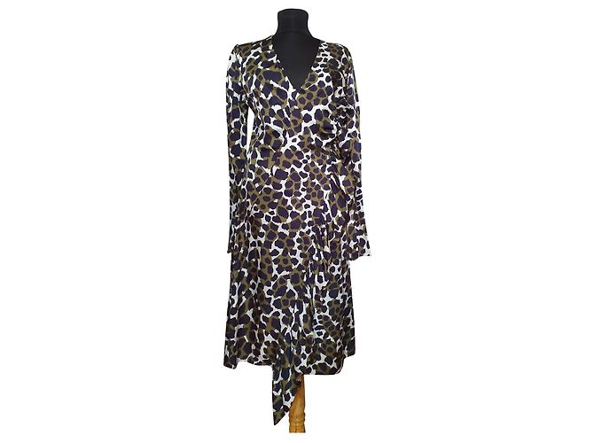 Robe Orixt By Malene Birger Viscose Noir Blanc Vert