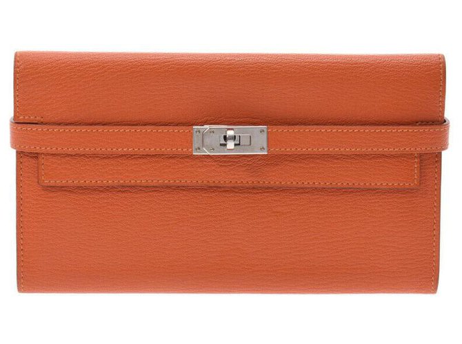 Hermès Hermes Kelly Orange Leder  ref.242936