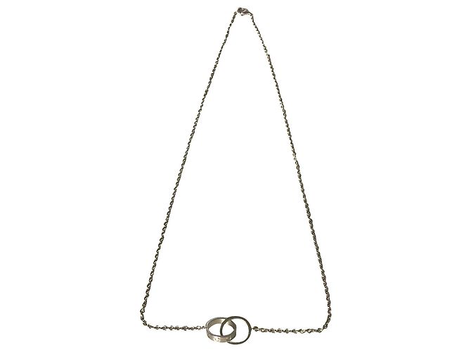 Cartier Love Anhänger Halskette Weißgold Silber Hardware