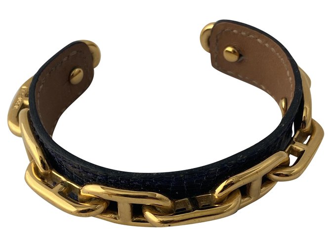 Hermès Anchor chain Gold hardware Vermeil  ref.242952