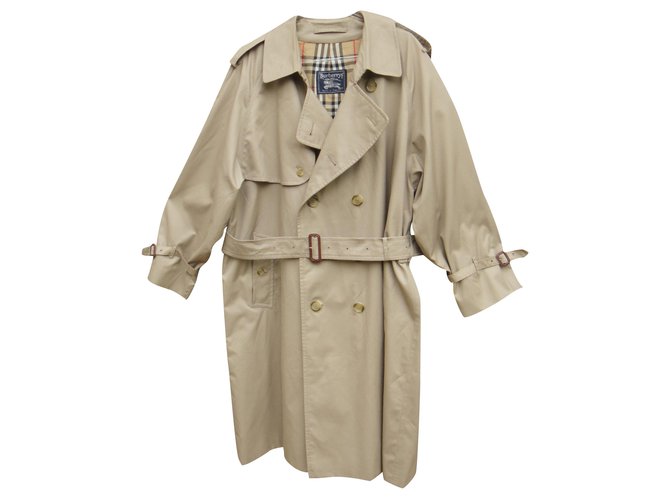 casaco Burberry vintage t para homem 54 Bege Algodão Poliéster  ref.243067