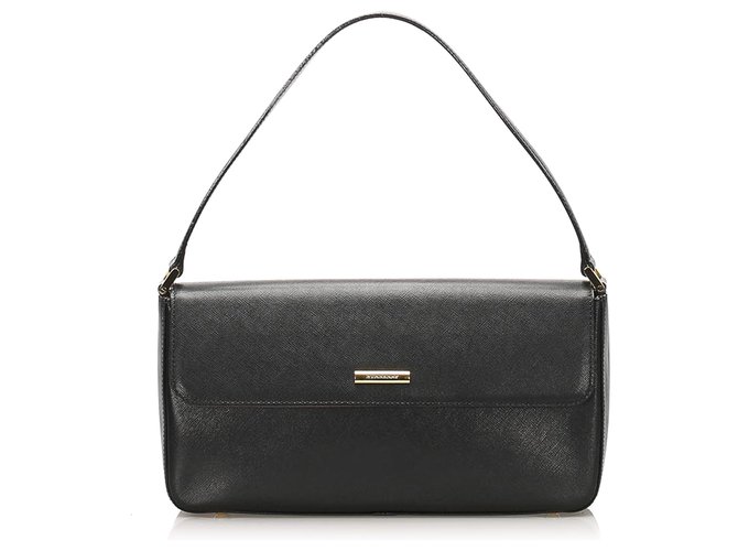 Burberry Black Leather Baguette Pony-style calfskin  ref.243153