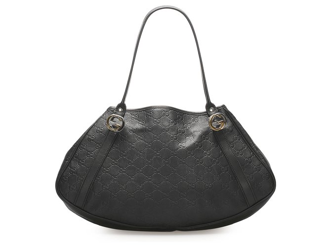 Gucci Guccissima Medium Sukey Black Tote Bag