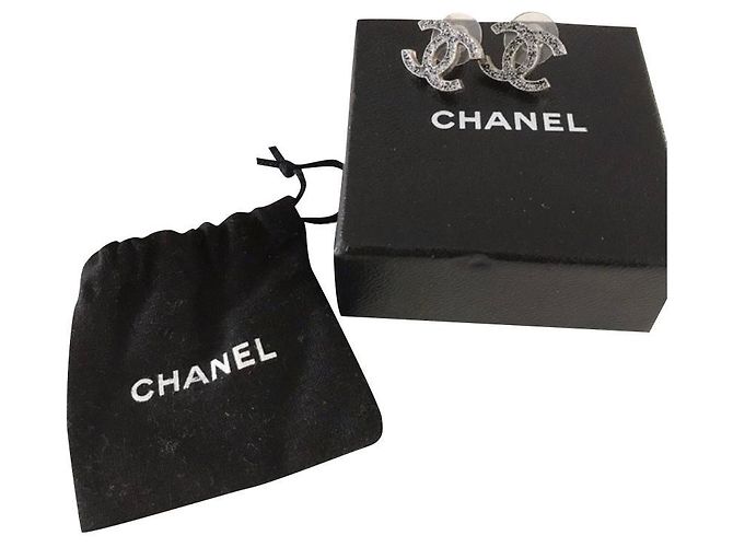 Chanel Orecchini Argento Acciaio
