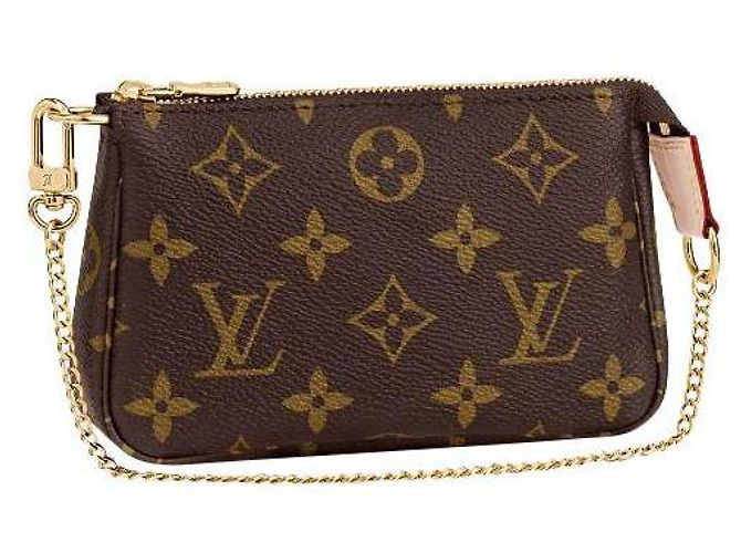 Louis Vuitton Mini pochette LV Accessoires Mono Marrone