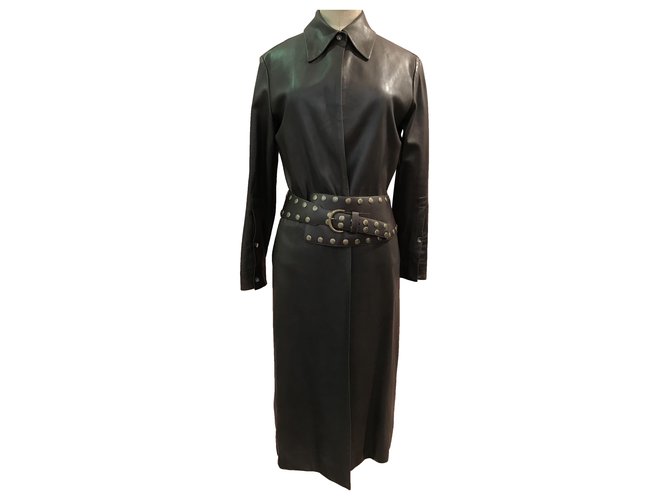 Yves Saint Laurent lambskin coat + NoemiLiberti belt Brown  ref.243342