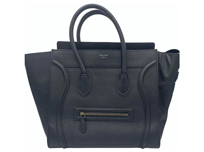 Autre Marque Borsa a mano Céline Phantom in pelle nera Nero
