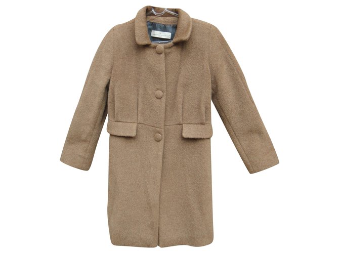 Golden goose wool & mohair coat size S Beige Nylon  ref.243366