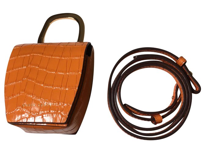 Autre Marque Pablo handbag with top handles Brown Leather  ref.243374