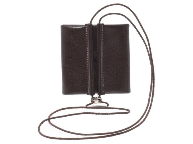 Hermes Strap Card Holder, Brown