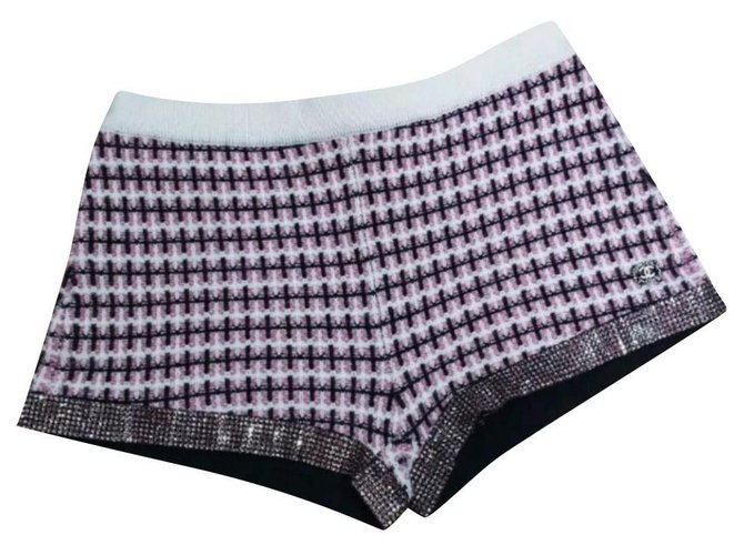Pantalones cortos de cachemira Chanel Sz 34 Multicolor  ref.243569
