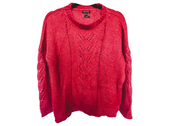 New Massimo Dutti jumper Red Wool  ref.359549