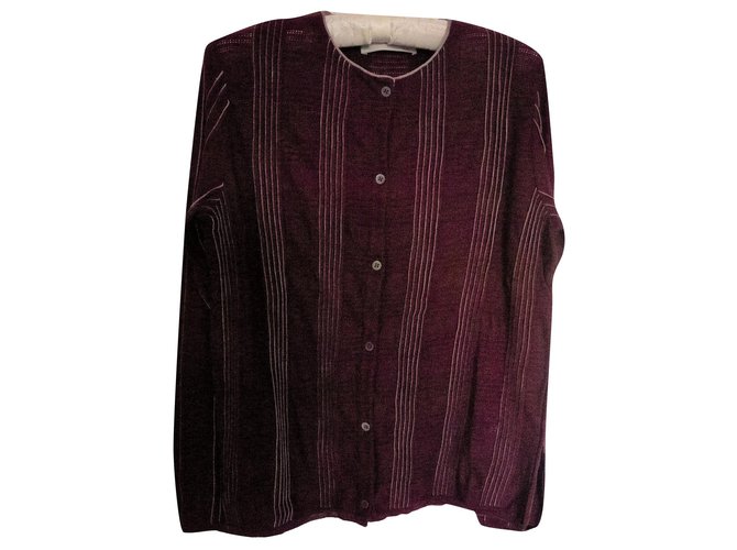 Pringle Of Scotland Knitwear Dark red Silk Wool  ref.243681