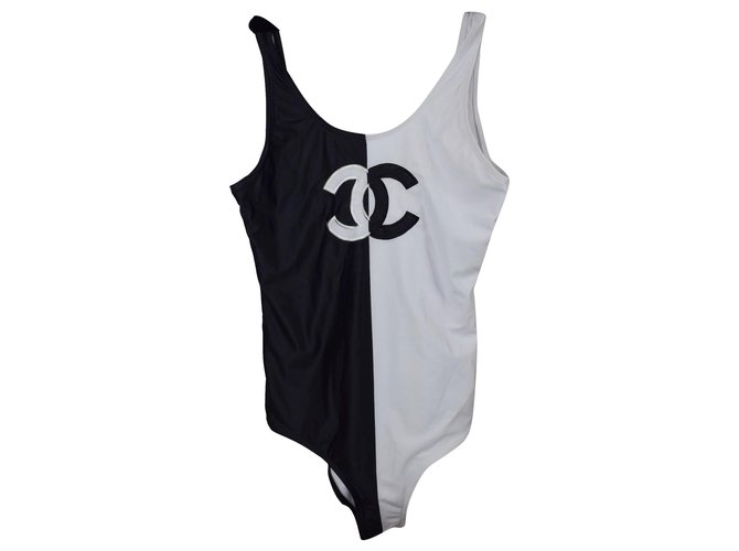 Chanel Swimwear Black White Elastane ref.243691 - Joli Closet