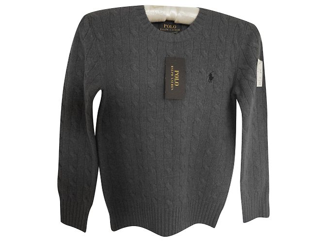Polo Ralph Lauren Pull Garçon Maille Torsadée Bleu
