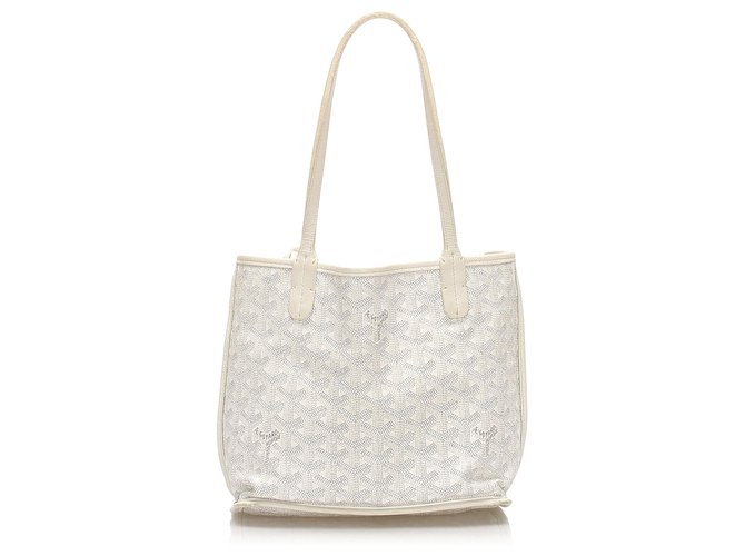 Goyard White Reversible Mini Anjou Tote Bag Cloth Cloth ref.243778 - Joli  Closet