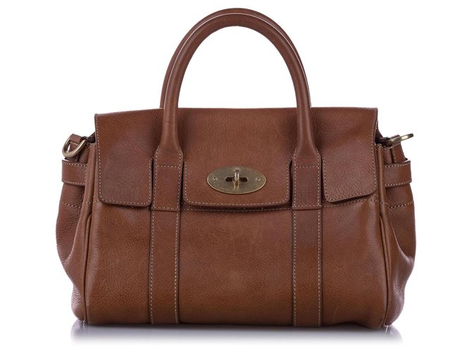 Mulberry Brown Bayswater Leather Satchel Pony-style calfskin  ref.243789