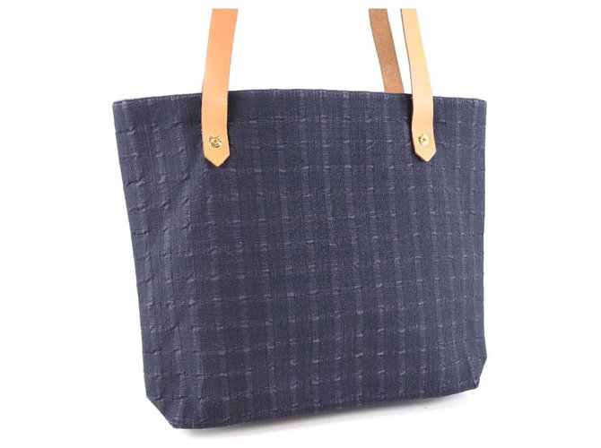 Hermès Handbag Purple Tweed  ref.243868