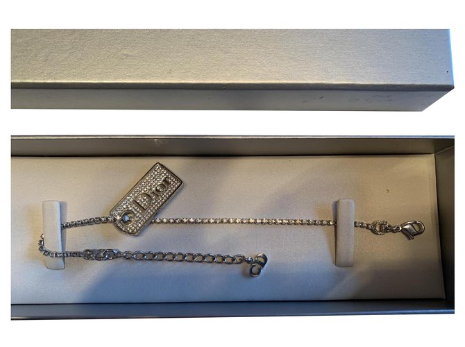 Dior flexibles Armband Silber Metall  ref.243910