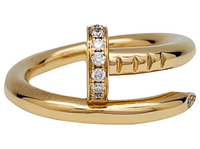 Verbanning Soeverein hoofdpijn Cartier "Juste un Clou" ring in yellow gold and diamonds. ref.243972 - Joli  Closet
