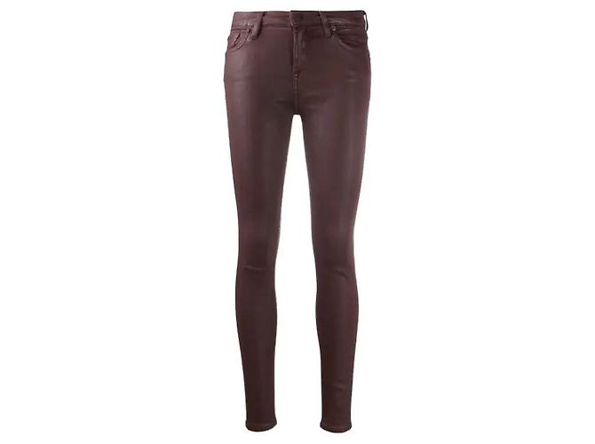 The Kooples Vaqueros de denim elástico encerado sz 25 Púrpura