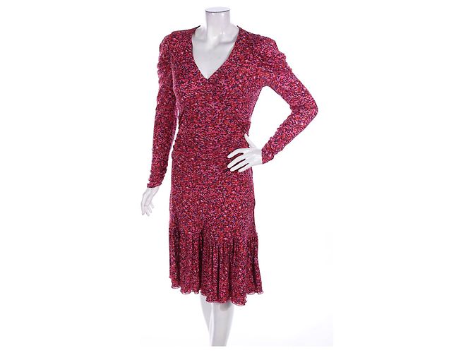Diane Von Furstenberg Kleid Multicolour Nylon M Mehrfarben