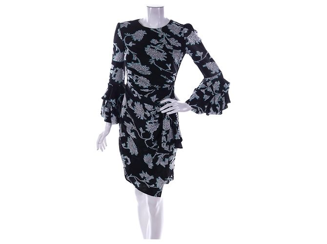 Diane Von Furstenberg Kleid Mehrfarbig Polyamid Größe S Mehrfarben