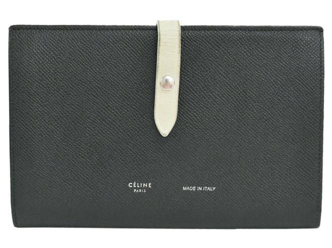 Edge Céline Celine wallet Black Leather  ref.244153