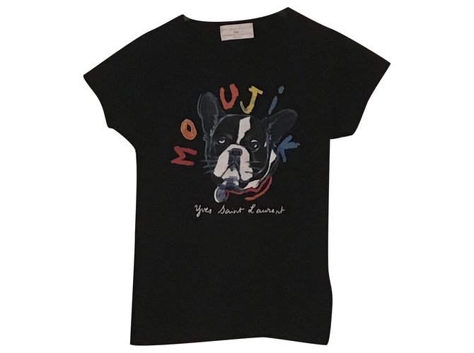 Yves Saint Laurent T-Shirt für die Kindheitsentwicklung der Welt Schwarz Baumwolle  ref.244281