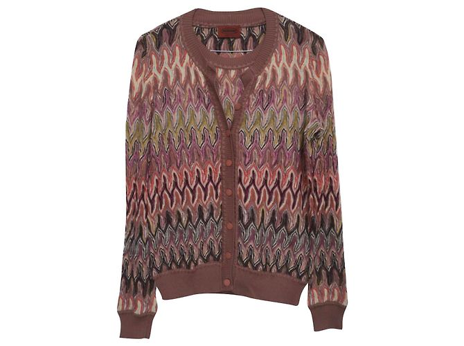M Missoni Twin-Set Cardigan 2 in 1 Braun Baumwolle