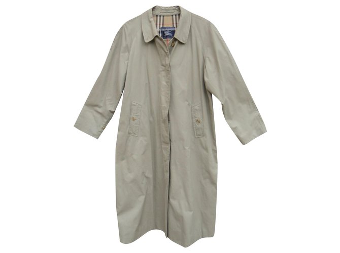 Burberry woman raincoat vintage t 46 Khaki Cotton  ref.244293