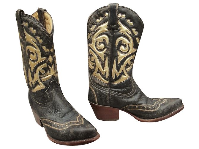 Mexicana Lederstiefel dunkelgrau 37 Anthrazitgrau