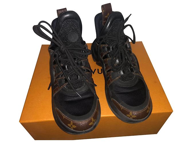 Louis Vuitton Archlight Sneaker Leder Braun Schwarz 37