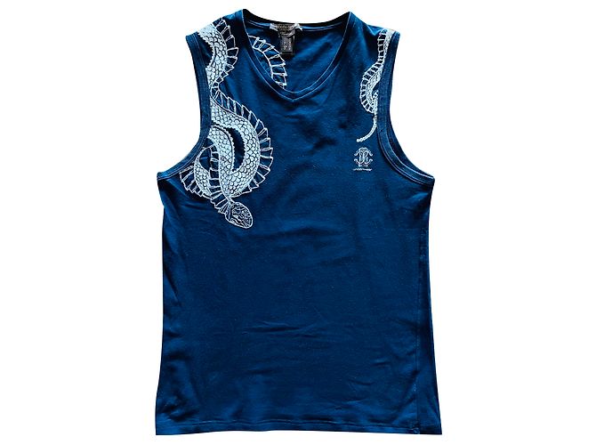 Canotta intimo vintage Roberto Cavalli Blu